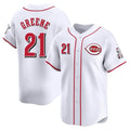 Choea C.Reds #21 Hunter Greene Player White Home Limited Stitched Jerseys