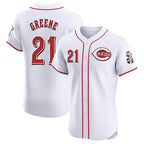 Choea C.Reds #21 Hunter Greene Player White Limited Elite Home Stitched Jerseys