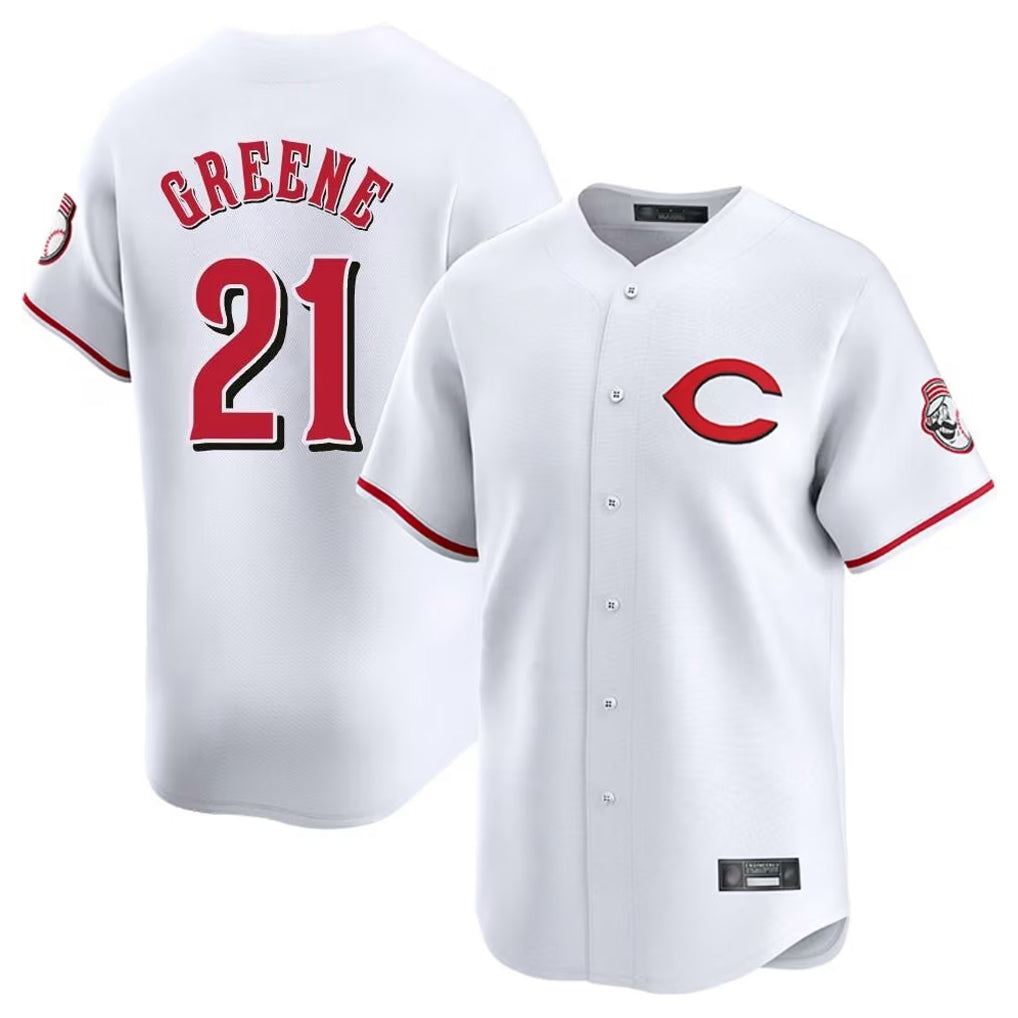Choea C.Reds #21 Hunter Greene Player White Limited Home Stitched Jerseys