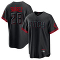 Choea C.Reds #28 Eugenio Su¡§¡érez Player Black City Connect Home Game Stitched Jerseys