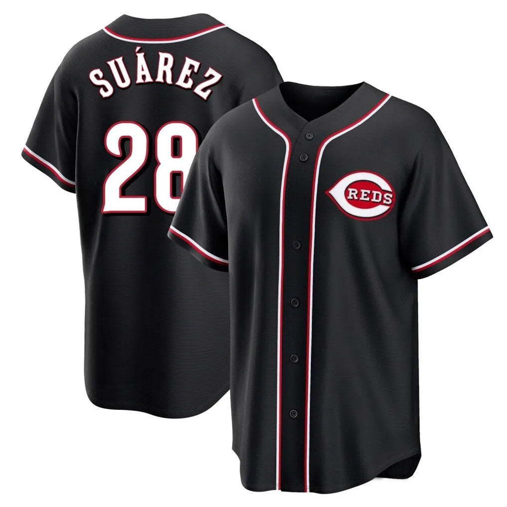 Choea C.Reds #28 Eugenio Su¡§¡érez Player Black Fashion Out Home Game Stitched Jerseys
