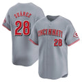Choea C.Reds #28 Eugenio Su¡§¡érez Player Gray Home Limited Stitched Jerseys