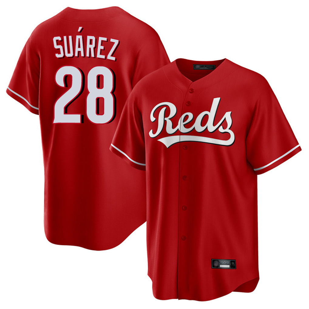Choea C.Reds #28 Eugenio Su¡§¡érez Player Red Home Game Stitched Jerseys