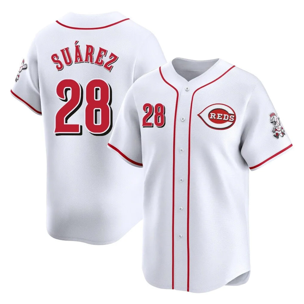 Choea C.Reds #28 Eugenio Su¡§¡érez Player White Home Limited Stitched Jerseys