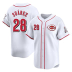 Choea C.Reds #28 Eugenio Su¡§¡érez Player White Home Limited Stitched Jerseys