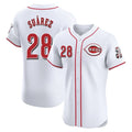 Choea C.Reds #28 Eugenio Su¡§¡érez Player White Limited Elite Home Stitched Jerseys