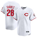 Choea C.Reds #28 Eugenio Su¡§¡érez Player White Limited Home Stitched Jerseys