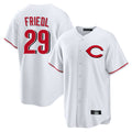 Choea C.Reds #29 TJ Friedl Player White Home Game Stitched Jerseys