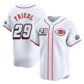 Choea C.Reds #29 TJ Friedl Player White Speedway Classic Home Limited Stitched Jerseys