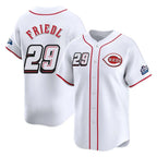 Choea C.Reds #29 TJ Friedl Player White Speedway Classic Home Limited Stitched Jerseys