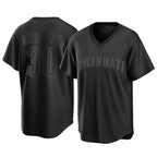 Choea C.Reds #30 Ken Griffey Player Black T-shirt Game Home Stitched Jerseys