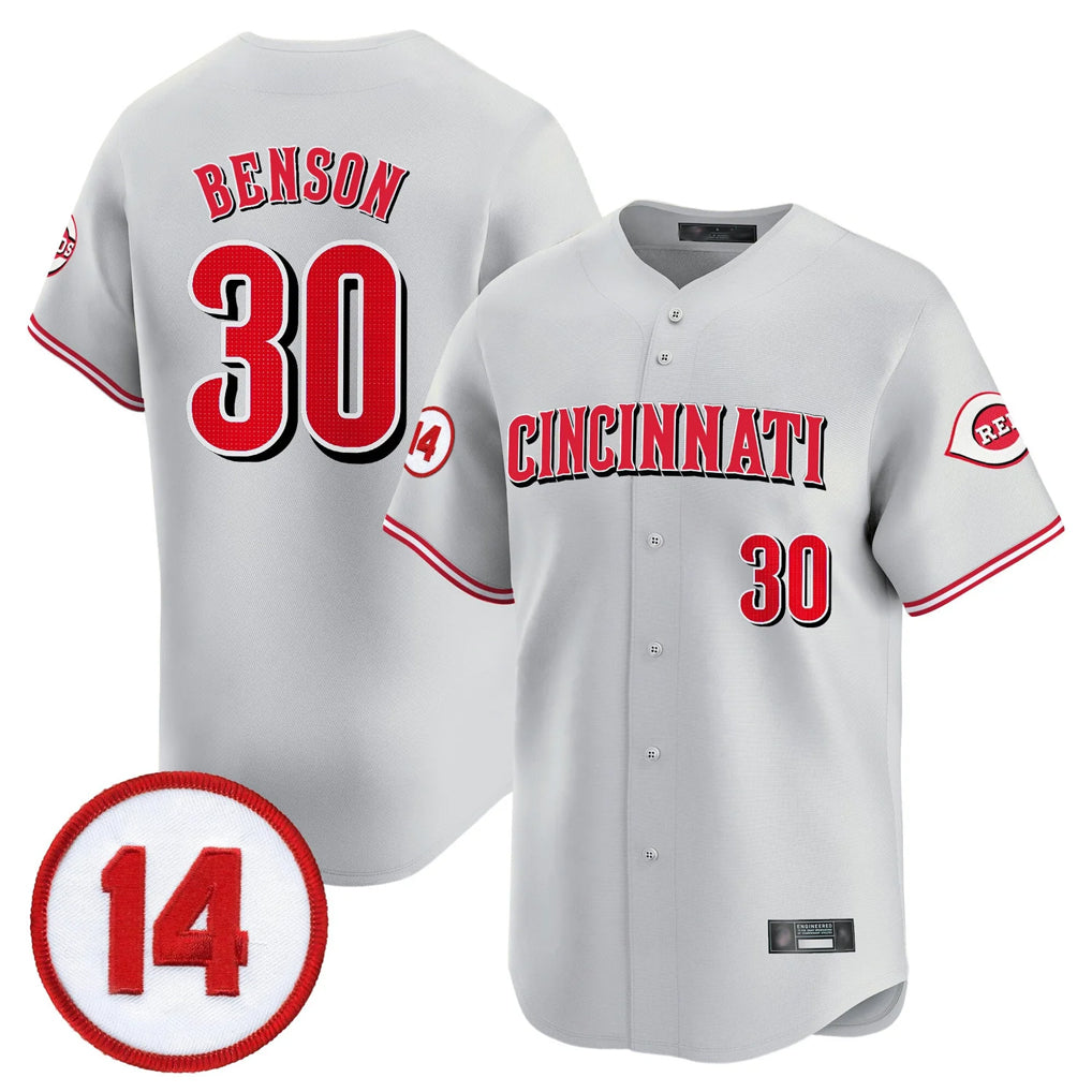 Choea C.Reds #30 Ken Griffey Player Gray Vapor Premier Limited Home Stitched Jerseys