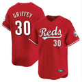 Choea C.Reds #30 Ken Griffey Player Red Home Limited Stitched Jerseys