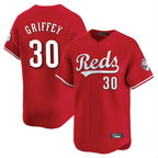 Choea C.Reds #30 Ken Griffey Player Red Home Limited Stitched Jerseys