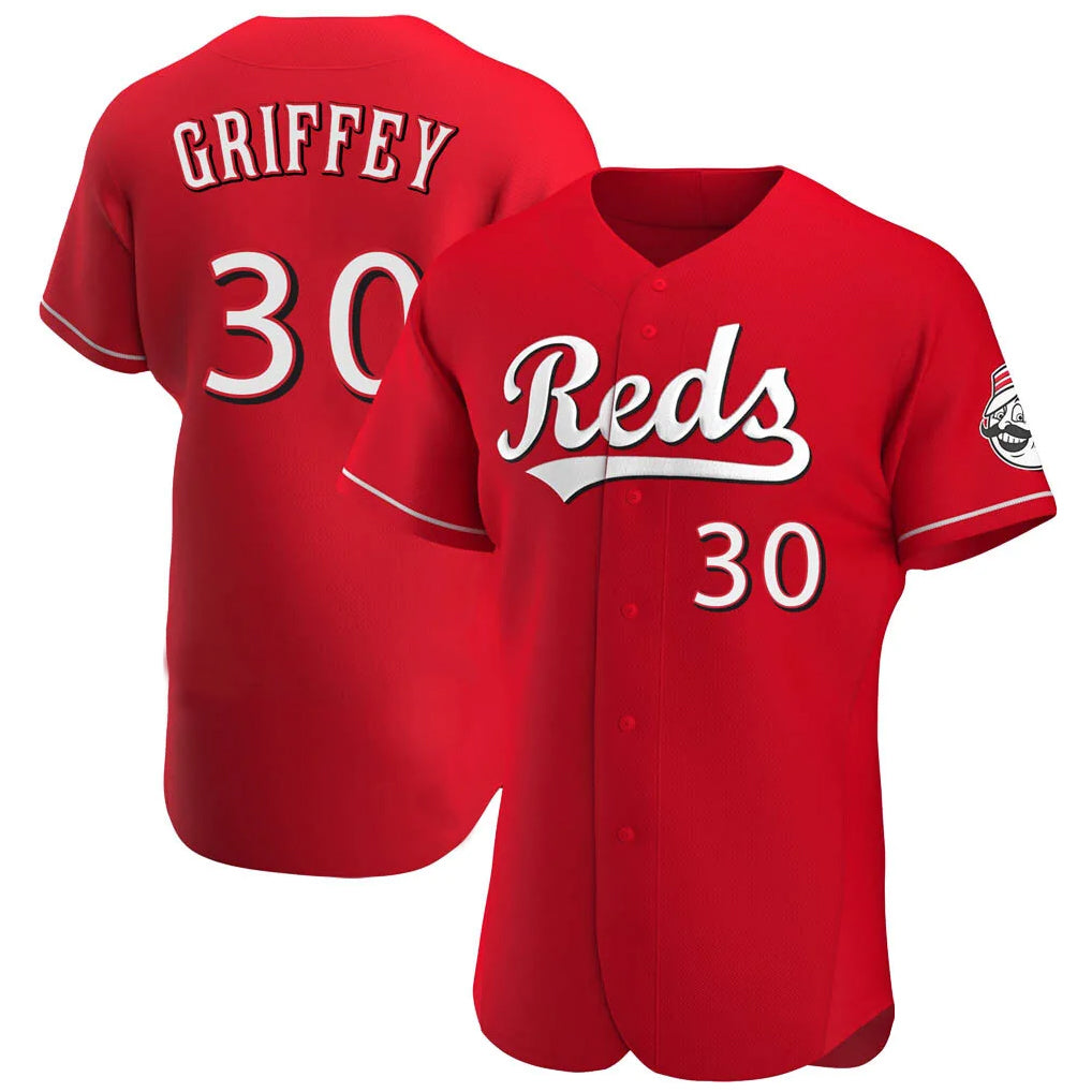 Choea C.Reds #30 Ken Griffey Player Red Limited Elite Home Stitched Jerseys