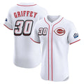 Choea C.Reds #30 Ken Griffey Player White Speedway Classic Limited Elite Home Stitched Jerseys