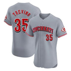 Choea C.Reds #35 Jose Trevino Player Gray Limited Elite Home Stitched Jerseys