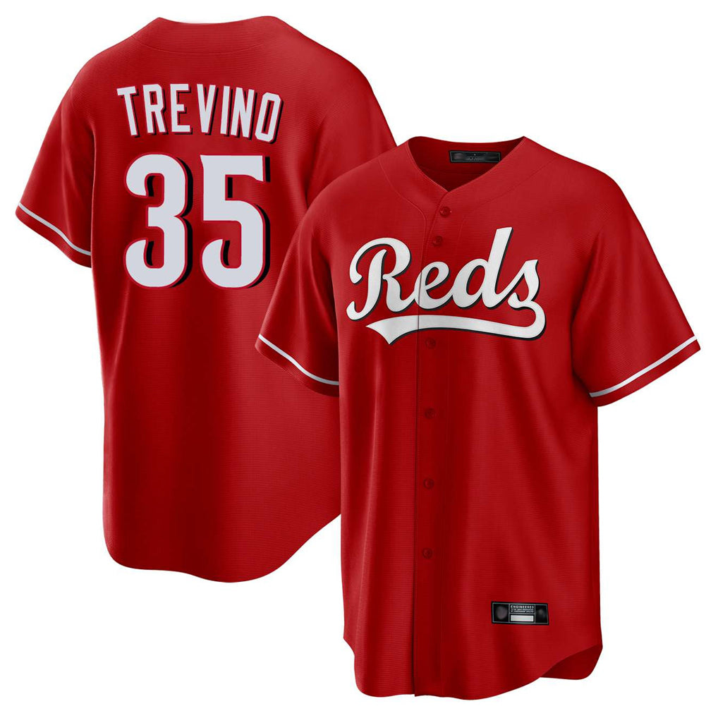 Choea C.Reds #35 Jose Trevino Player Red Home Game Stitched Jerseys