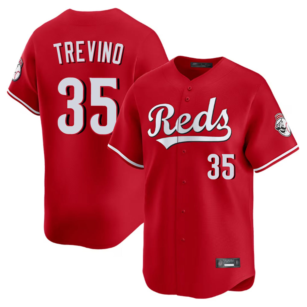 Choea C.Reds #35 Jose Trevino Player Red Home Limited Stitched Jerseys