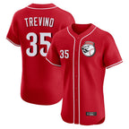 Choea C.Reds #35 Jose Trevino Player Red Limited Elite Home Game Stitched Jerseys