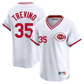 Choea C.Reds #35 Jose Trevino Player White Cooperstown Collection Limited T-shirt Home Stitched Jerseys