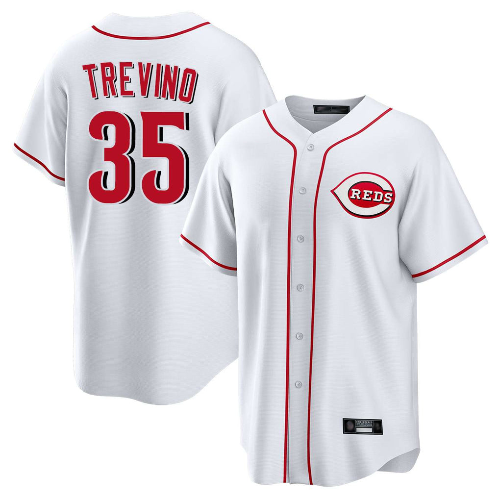 Choea C.Reds #35 Jose Trevino Player White Game Home Stitched Jerseys