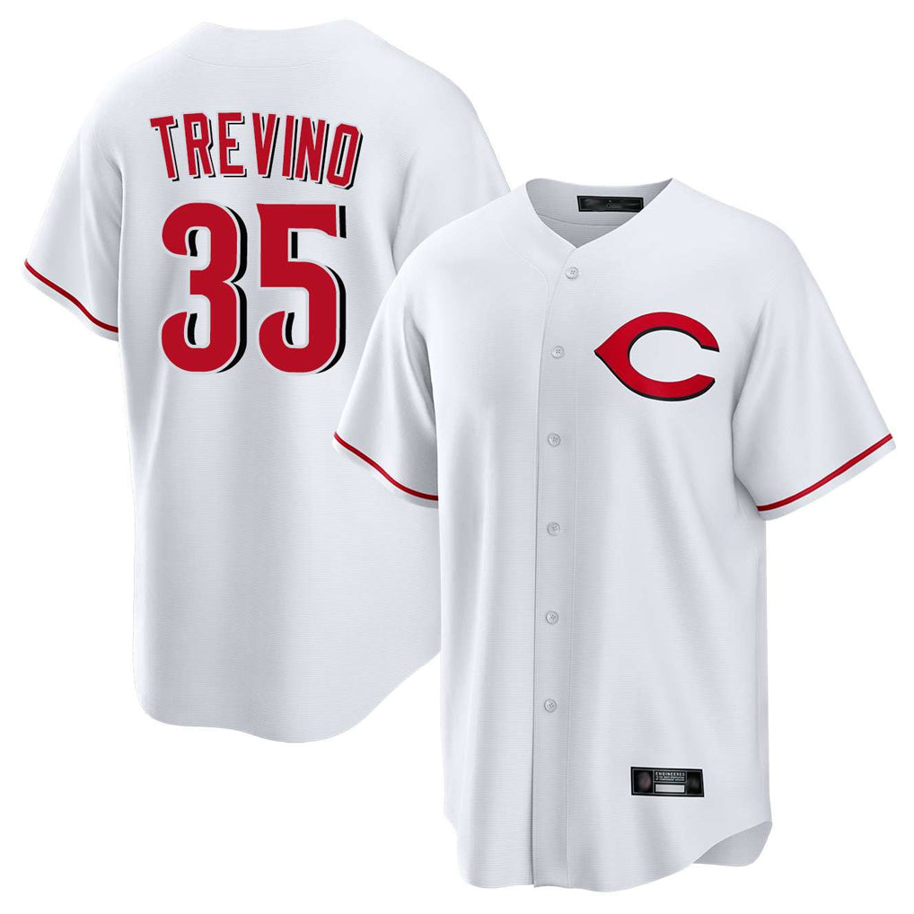 Choea C.Reds #35 Jose Trevino Player White Home Game Stitched Jerseys