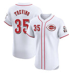 Choea C.Reds #35 Jose Trevino Player White Limited Elite Home Stitched Jerseys