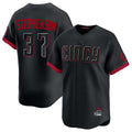 Choea C.Reds #37 Tyler Stephenson Player Black City Connect Home Limited Stitched Jerseys