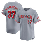 Choea C.Reds #37 Tyler Stephenson Player Gray Home Limited Stitched Jerseys