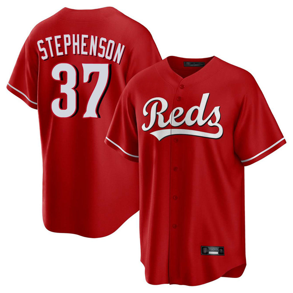 Choea C.Reds #37 Tyler Stephenson Player Red Home Game Stitched Jerseys