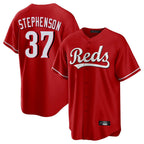 Choea C.Reds #37 Tyler Stephenson Player Red Home Game Stitched Jerseys