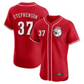 Choea C.Reds #37 Tyler Stephenson Player Red Limited Elite Home Game Stitched Jerseys