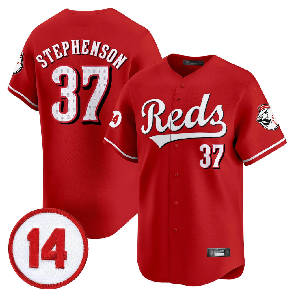 Choea C.Reds #37 Tyler Stephenson Player Red Vapor Premier Limited Home Stitched Jerseys