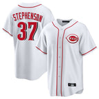 Choea C.Reds #37 Tyler Stephenson Player White Game Home Stitched Jerseys