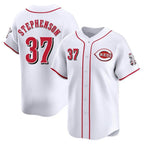 Choea C.Reds #37 Tyler Stephenson Player White Home Limited Stitched Jerseys