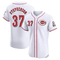 Choea C.Reds #37 Tyler Stephenson Player White Limited Elite Home Stitched Jerseys