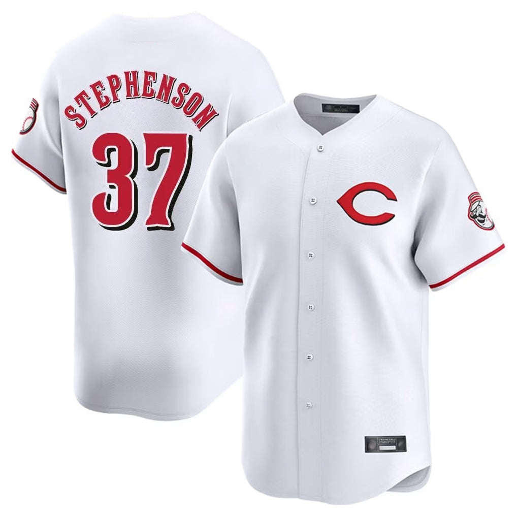 Choea C.Reds #37 Tyler Stephenson Player White Limited Home Stitched Jerseys