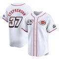 Choea C.Reds #37 Tyler Stephenson Player White Speedway Classic Home Limited Stitched Jerseys