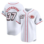 Choea C.Reds #37 Tyler Stephenson Player White Speedway Classic Home Limited Stitched Jerseys