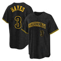 Choea C.Reds #3 Ke'Bryan Hayes Player Black Snake Skin City Home Stitched Jerseys