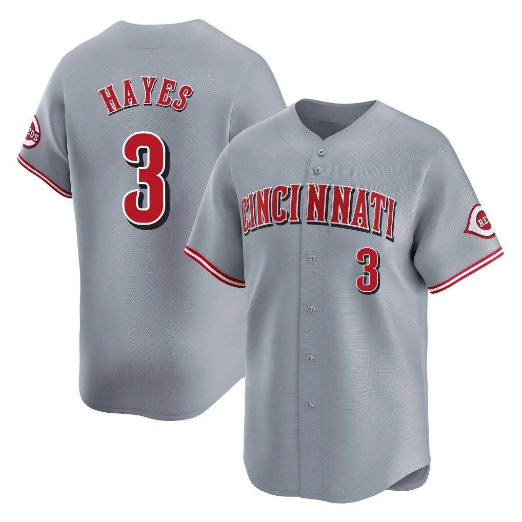 Choea C.Reds #3 Ke'Bryan Hayes Player Gray Home Limited Stitched Jerseys