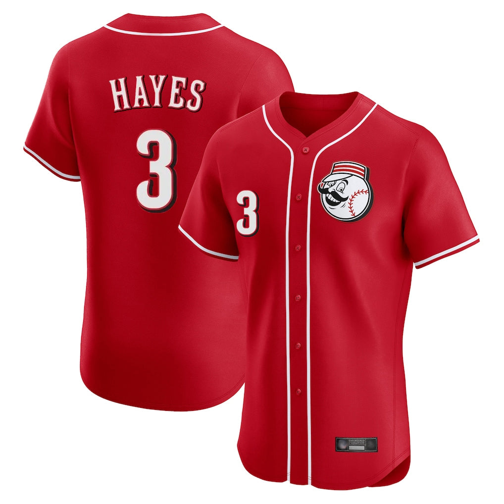 Choea C.Reds #3 Ke'Bryan Hayes Player Red Limited Elite Home Game Stitched Jerseys