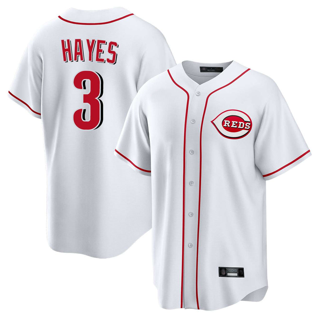 Choea C.Reds #3 Ke'Bryan Hayes Player White Game Home Stitched Jerseys