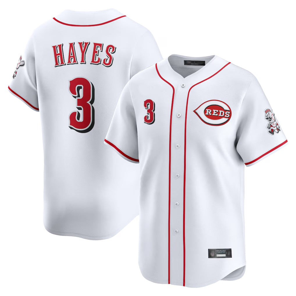 Choea C.Reds #3 Ke'Bryan Hayes Player White Home Limited Stitched Jerseys