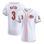 Choea C.Reds #3 Ke'Bryan Hayes Player White Limited Elite Home Stitched Jerseys