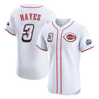 Choea C.Reds #3 Ke'Bryan Hayes Player White Speedway Classic Limited Elite Home Stitched Jerseys