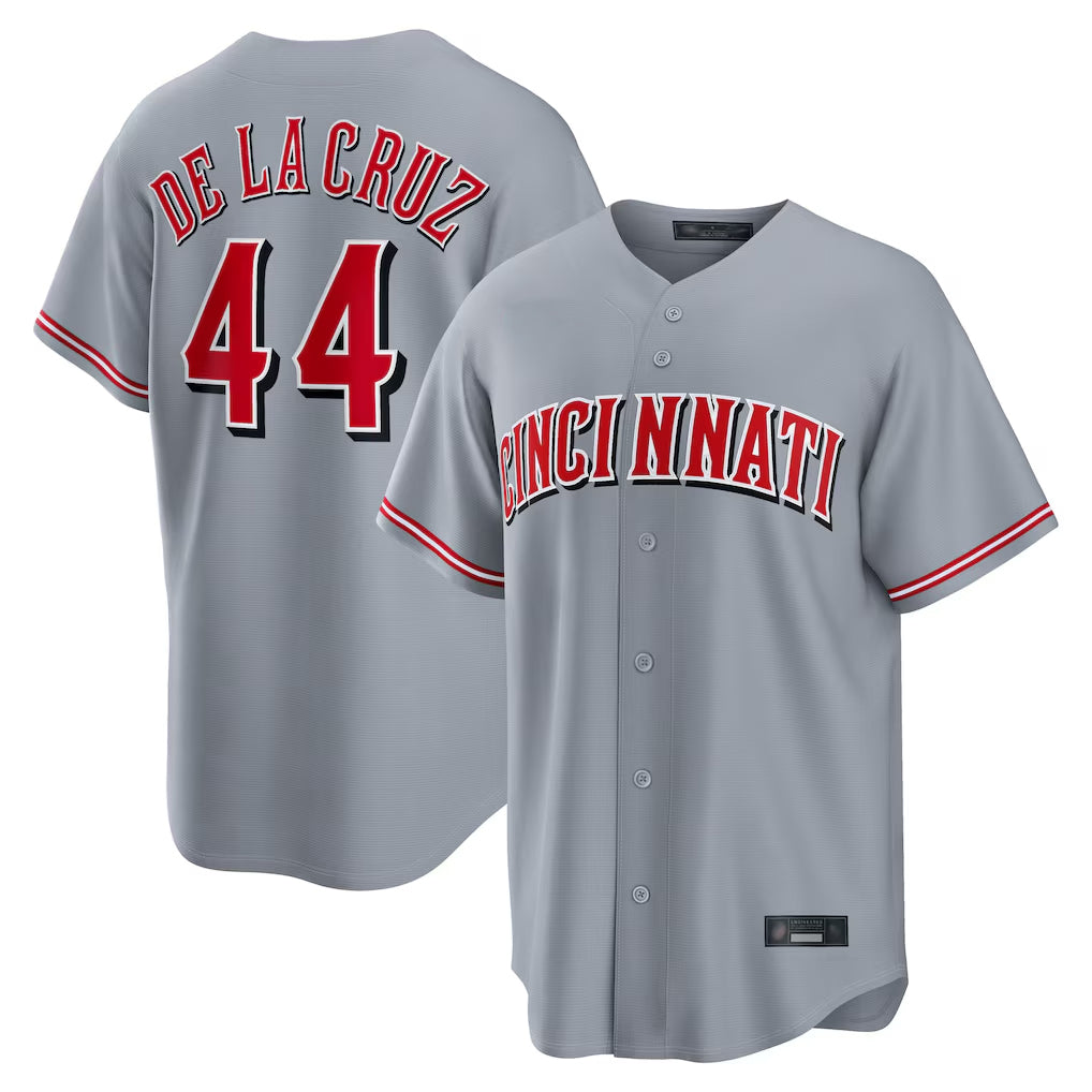 Choea C.Reds #44 Elly De La Cruz Player Gray Home Game Stitched Jerseys