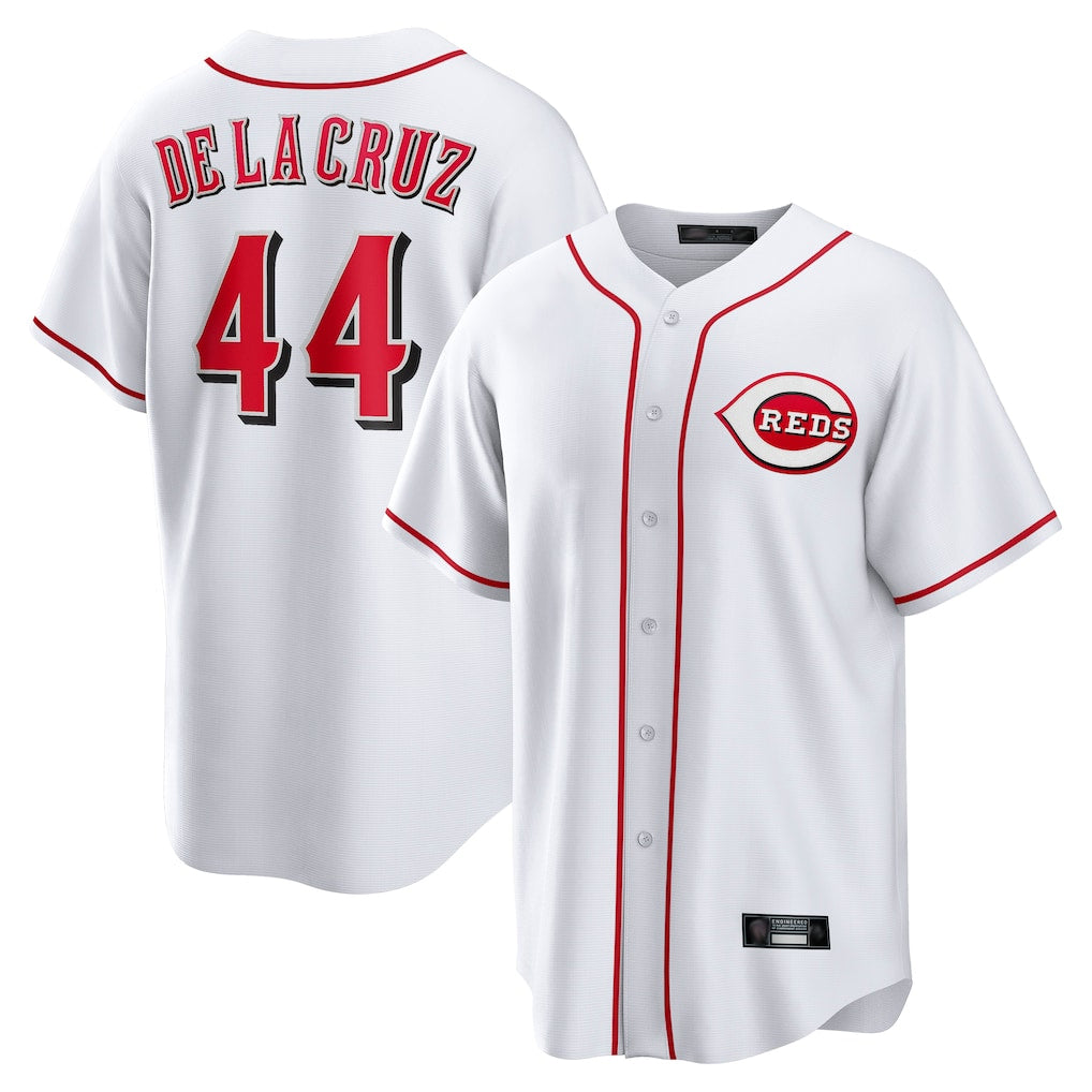 Choea C.Reds #44 Elly De La Cruz Player White Game Home Stitched Jerseys