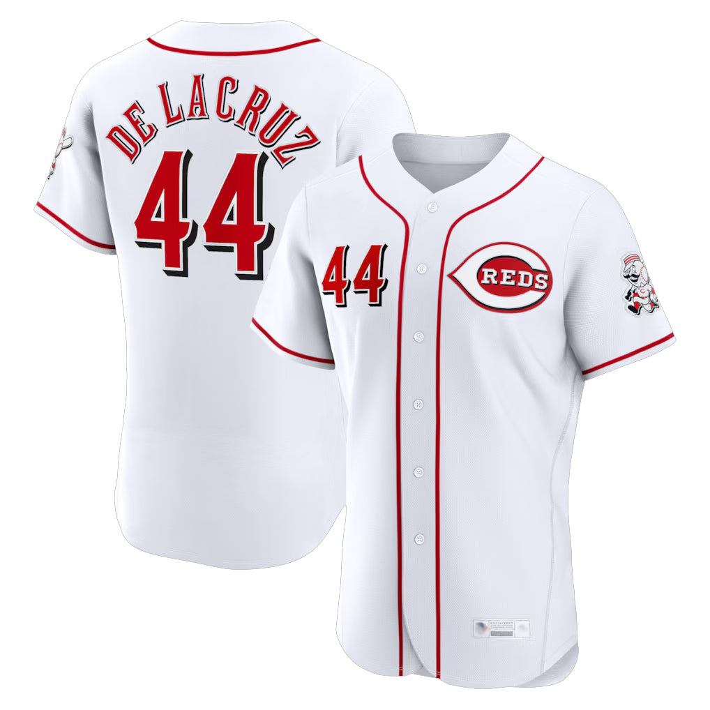 Choea C.Reds #44 Elly De La Cruz Player White Limited Elite Home Stitched Jerseys